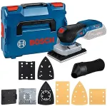 Bosch Powertools Bosch cordless orbital sander GSS 18V-13 Professional solo (blue/black, without battery and charger, in L-BOXX, 3 sanding plates)
