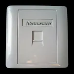 DATACOM WALL plate SA with frame for 1 keystone (80 x 80)