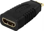DELTACO HDMI adapter, mini HDMI male to HDMI female, 19 pin, gold plated / HDMI-18