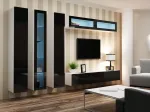 Cama MEBLE Cama Cabinet VIGO "90" glass 90/35/32 white/black gloss