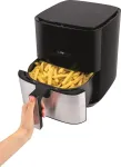 Clatronic hot air fryer FR 3782 H (black/stainless steel, 1,450 watts, basket 5 liters)