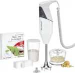 UNOLD hand blender ESGE-Zauberstab M 160 G Gourmet (white/anthracite, 160 watts, with chopper and wall bracket)
