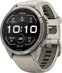 Garmin Nutikell Fenix 9 Pro &ndash; 43mm Titanium with Fog Grey/Dark Sandstone Silicone Band