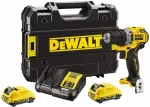 Dewalt cordless drill/driver DCD701D2, 12Volt (yellow/black, 2x Li-Ion XR battery 2Ah, in TSTAK box)