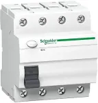 SCHNEIDER ELECTRIC Residual Current Circuit Breaker K60 25A 4 Pole 30mA Type AC A9Z05425, Schneider