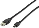 Assmann DIGITUS USB 2.0 Anschlusskabel Typ A -mini B St/St 3.0m, sw