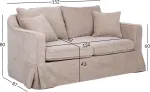 Home4you Diivan SIENNA 2-kohaline 152x87x H80cm, beež