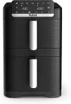 Frit&uuml;&uuml;r Tefal EY7528 Double 10 L Stand-alone Hot air fryer Black