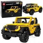 No name Klocki Konstrukcyjne Auto Samoch&oacute;d Terenowy Wrangler Ż&oacute;łty 746 el.