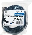 LOGILINK Kabelschlauch Rei&szlig;verschl. AD: 50 mm, schwarz, 2 m