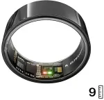 Ultrahuman Ring Air - Smart Ring f&uuml;r Frauen und M&auml;nner - Schlaf -und Fitness Tracking Wearable - Herzfrequenz - Smartring Aster Black Gr&ouml;&szlig;e 9