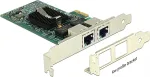 V&otilde;rgukaart DeLOCK PCI Express Card > 2 x Gigabit LAN - Netzwerkadapter - PCIe 2.0 Low-Profile - Gigabit Ethernet x 2