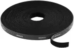 DELTACO Klemmliistud, laius 9mm, 10m, mustad