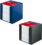 Herlitz Zettelkasten sw. 9x9cm 700Bl wei&szlig; mit Deckblatt 6Stk
