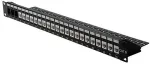 ROLINE 48,26cm 19Zoll Keystone Patchpanel 24Port Cat6e ungeschirmt schwarz ohne Module