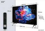 Teler TCL P6K 55P6K TV 139.7 cm (55") 4K Ultra HD Smart TV Wi-Fi Metallic