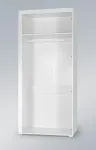 Cama MEBLE Cama wardrobe SAMBA white/black gloss