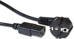 ACT Powercord mains connector CEE 7/7 male (angled) - C13 black 5 m