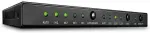 Lindy 38249 HDMI-l&uuml;liti 4-porti 4K UHD heliga, optilise ja analoogpordiga + IR-pult