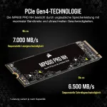 K&otilde;vaketas CORSAIR SSD 4TB M.2 PCI-E NVMe Gen4 MP600 PRO NH jaem&uuml;&uuml;k
