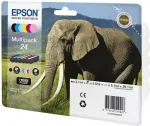 Tooner EPSON 24 Multipack - 6er-Pack - Schwarz, Gelb, Cyan, Magenta, hell Magenta, hell Cyan - Original - Blisterverpackung - Tintenpatrone - f&uuml;r Expression Photo XP-55, 750, 760, 850, 860, 950, 960, Expression Premium XP-750, 850 (C13T24284010)