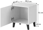 Cama MEBLE PAFOS bedside table 2 pcs. 45x40x51 cm matte black