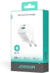 Joyroom reisilaadija C+U, PD 33W koos Type-C kuni Type-C kaabliga PD 60W, (1m), White (JR-TG7)
