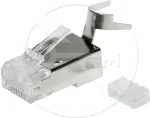 Solarix RJ45 CAT6A STP 8p8c shielded connector, wire 100 pcs.