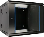 Extralink Rackmount cabinet 9U 600x600 AZH Black wall mounted, swing type