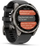 Garmin Fenix 8 Pro - 47 mm, AMOLED Sapphire, Graphit/Schwarz Titan mit QuickFit&reg;-Silikon-Armband