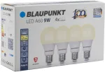 Blaupunkt LED lamp E27 A60 900lm 9W 2700K 4tk