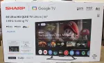 Teler SHARP SALE OUT. 50HR7265E 50" (126cm) QLED 144Hz 4K Ultra HD Google TV, Dolby Vision, Dolby Atmos, Central Stand | SALE OUT. | Sharp 50HR7265E | 50 | Smart TV | Google TV | Black | DAMAGED PACKAGING, USED