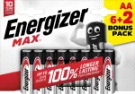 Energizer patarei Max Alkaline AA CHP8 6+2