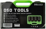 DSDTOOLS 1/2" PAVAROS 12-K&Uuml;LGNE S&Uuml;GAVA L&Ouml;&Ouml;GIGA VELJE MUTRIPEA, 4 TK DS1112