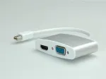 ROLINE 4K Mini DisplayPort - HDMI/VGA Adapterkabel MiniDP ST - HDMI/VGA BU Aktiv