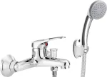 Deante Wall-mounted bathtub mixer with shower set