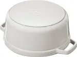STAUB La Cocotte 26cm Round Cast Iron, White Truffle