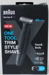 Braun SALE OUT. XT5300 Series XT5 Face&Body Hair trimmer, Black/Silver | Braun Face and Body Hair trimmer | XT5300 Series XT5 | Cordless | Wet & Dry | Number of length steps 6 | Black/Silver | DAMAGED PACKAGING | Warranty 24 month(s)