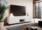Cama MEBLE RTV Cabinet MARMO 2D1S1K 195x40x47.5 cm white matt/marble white