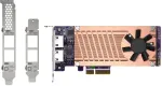 Qnap QM2 series, 2 x PCIe 2280 M.2 SSD slots, PCIe Gen3 x 4, 2 x Intel I225LM 2.5GbE NBASE-T port