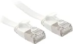 Lindy - Patch-Kabel - RJ-45 (M) bis RJ-45 (M) - 30cm - U/FTP - CAT 6a - geformt, ohne Haken, flach - wei&szlig; (47540)