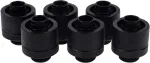 Alphacool Eiszapfen hose fitting 1/4" on 16/10mm, 6-pack black - 17234