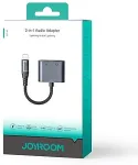 Joyroom Adapter DAC 2-&uuml;hes Lightning Lightning/Lightning, 60W, 0.12m, Black (JR-SY-L02)