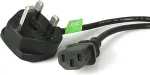 StarTech.com 3.0m 3-pin UK, C13 coupler, BS 1363, Male/Female