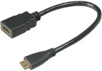 AKASA HDMI/Mini HDMI, 0.25 m HDMI cable HDMI Type A (Standard) HDMI Type C (Mini) Black
