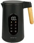 Veekeetja EMERIO Wasserkocher 1,7 l Griff Holzopt,schnurlos,Digit.Disp