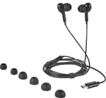 STREETZ C220 In-ear earbuds , 3-button, USB-C, black / C220-BLK / 6612109