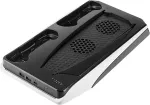 FIXED Multifunctional Station for PlayStation 5 with Cooling and Charging for two DualSense Controllers | FIXPS5-MCS-BW