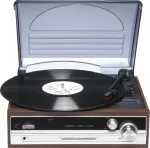 Denver VPR-190MK2 Retro Turntable with Radio and Built-in Speakers