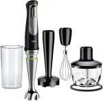 Braun Houshold Braun MultiQuick 9 hand blender MQ 9147X (stainless steel/black, 1,200 watts, with 2 choppers, potato masher, whisk)